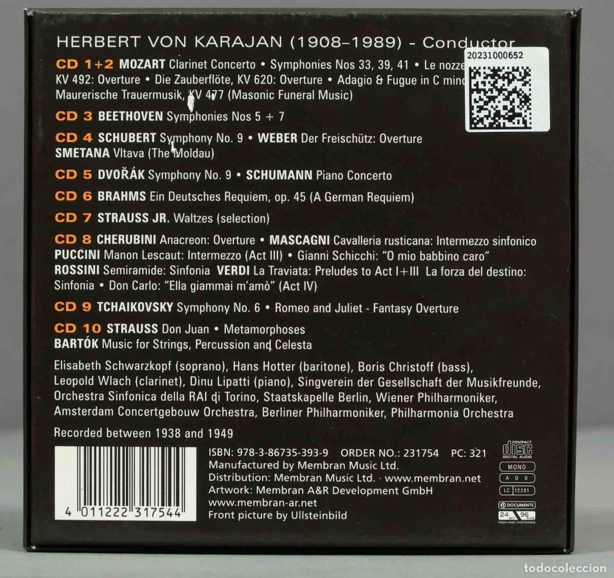 CDs de m&uacute;sica: 10 CD. Herbert von Karajan &ndash; Maestro Nobile - Foto 2