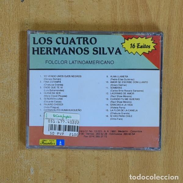 CDs de m&uacute;sica: LOS CUATRO HERMANOS SILVA - 16 EXITOS - CD - Foto 2