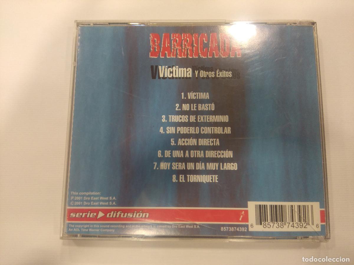 CDs de m&uacute;sica: BARRICADA/VICTIMA Y OTROS EXITOS/CD. - Foto 3