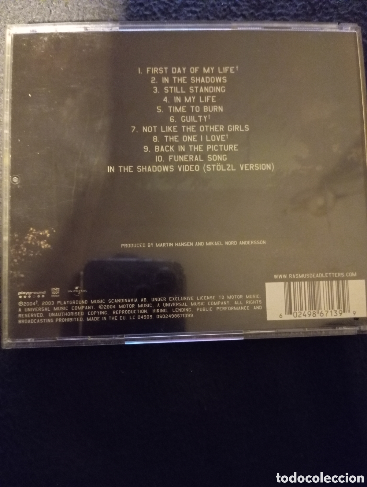 CDs de m&uacute;sica: THE RASMUS, Dead Letters - Foto 2