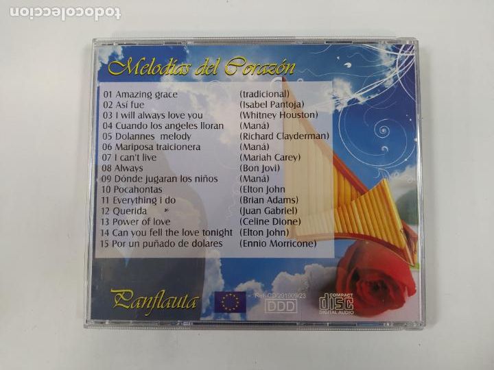 CDs de m&uacute;sica: MELOD&Iacute;AS DEL CORAZ&Oacute;N. PANFLAUTA. CD. TDKCD254 - Foto 2