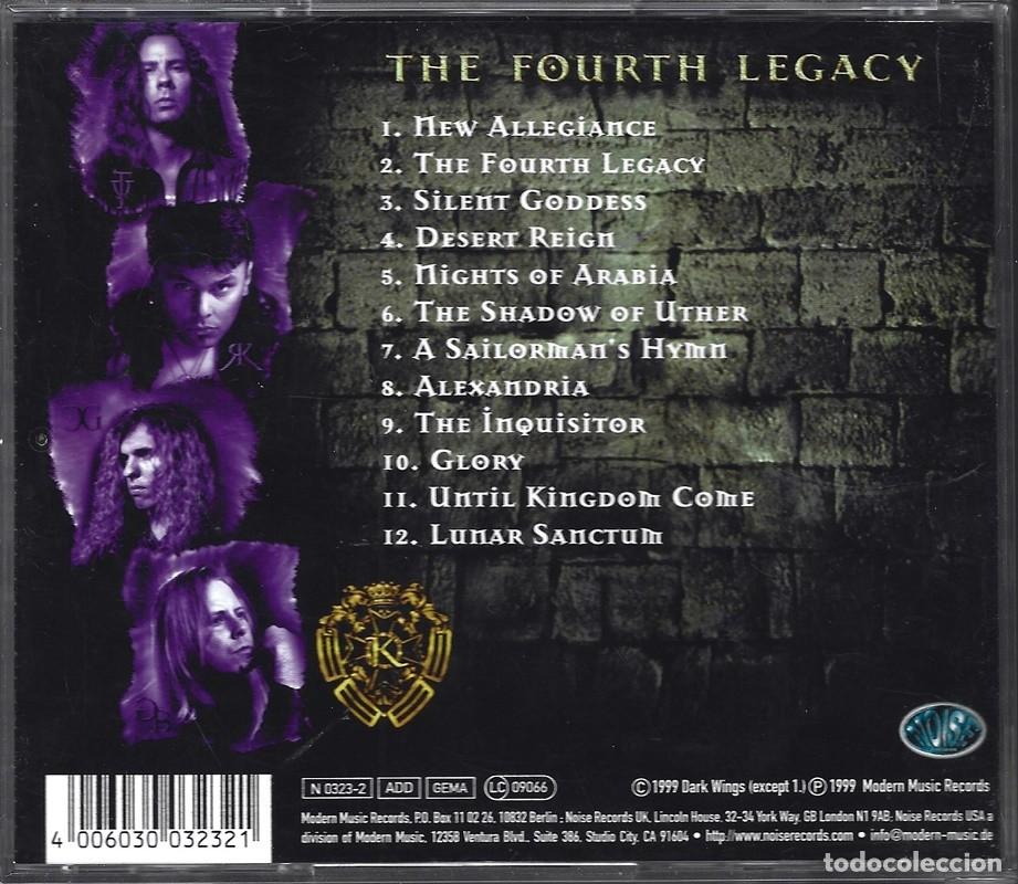 CDs de m&uacute;sica: KAMELOT &uml;THE FOURTH LEGACY&uml; (CD) - Foto 2