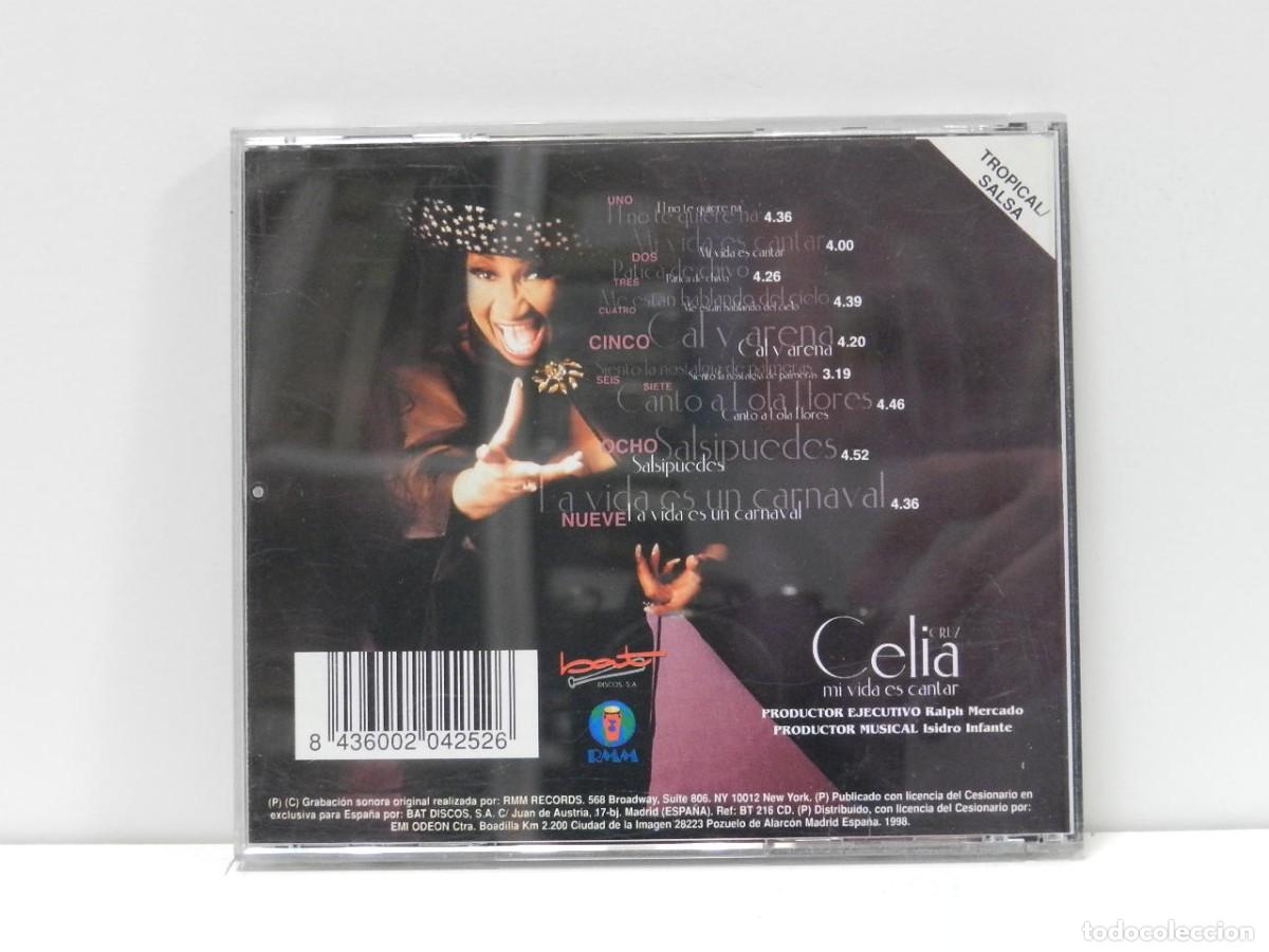 CDs de m&uacute;sica: DISCO CD. Celia Cruz &ndash; Mi Vida Es Cantar. COMPACT DISC. - Foto 2