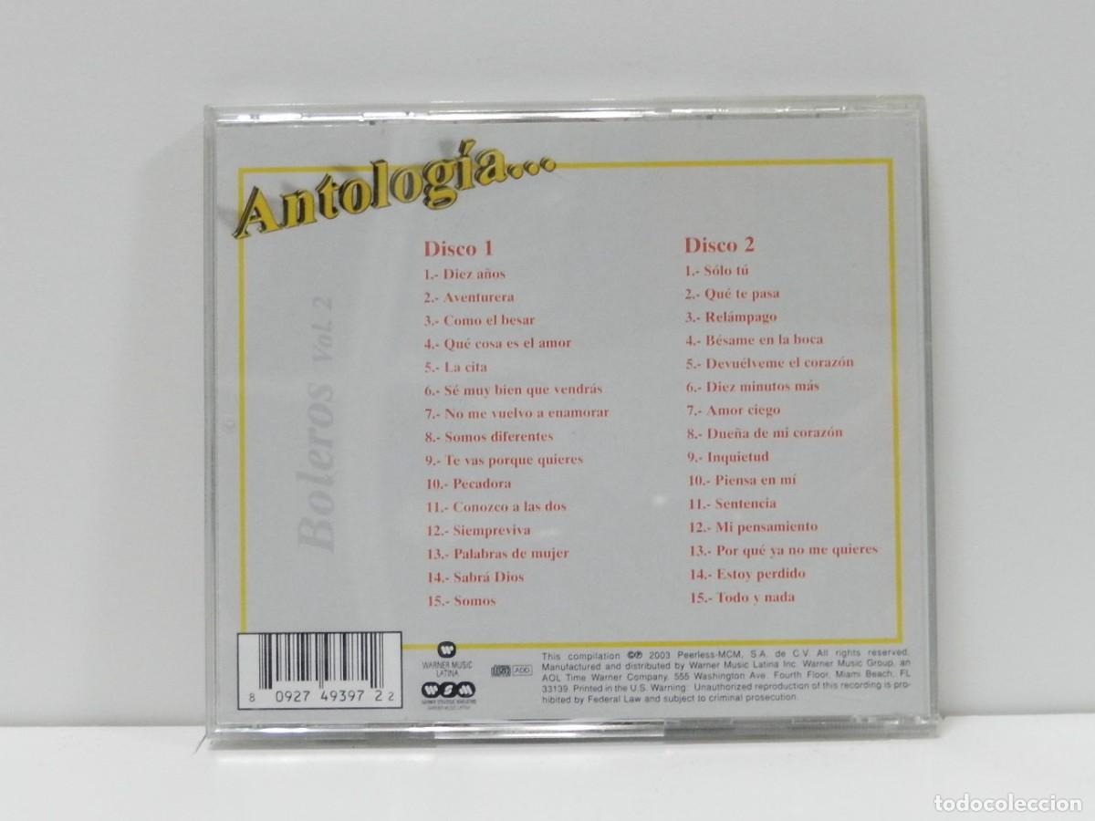 CDs de m&uacute;sica: DISCO 2 X CD. Antolog&iacute;a... Boleros Vol. 2 - 30 &Eacute;xitos. COMPACT DISC. - Foto 2