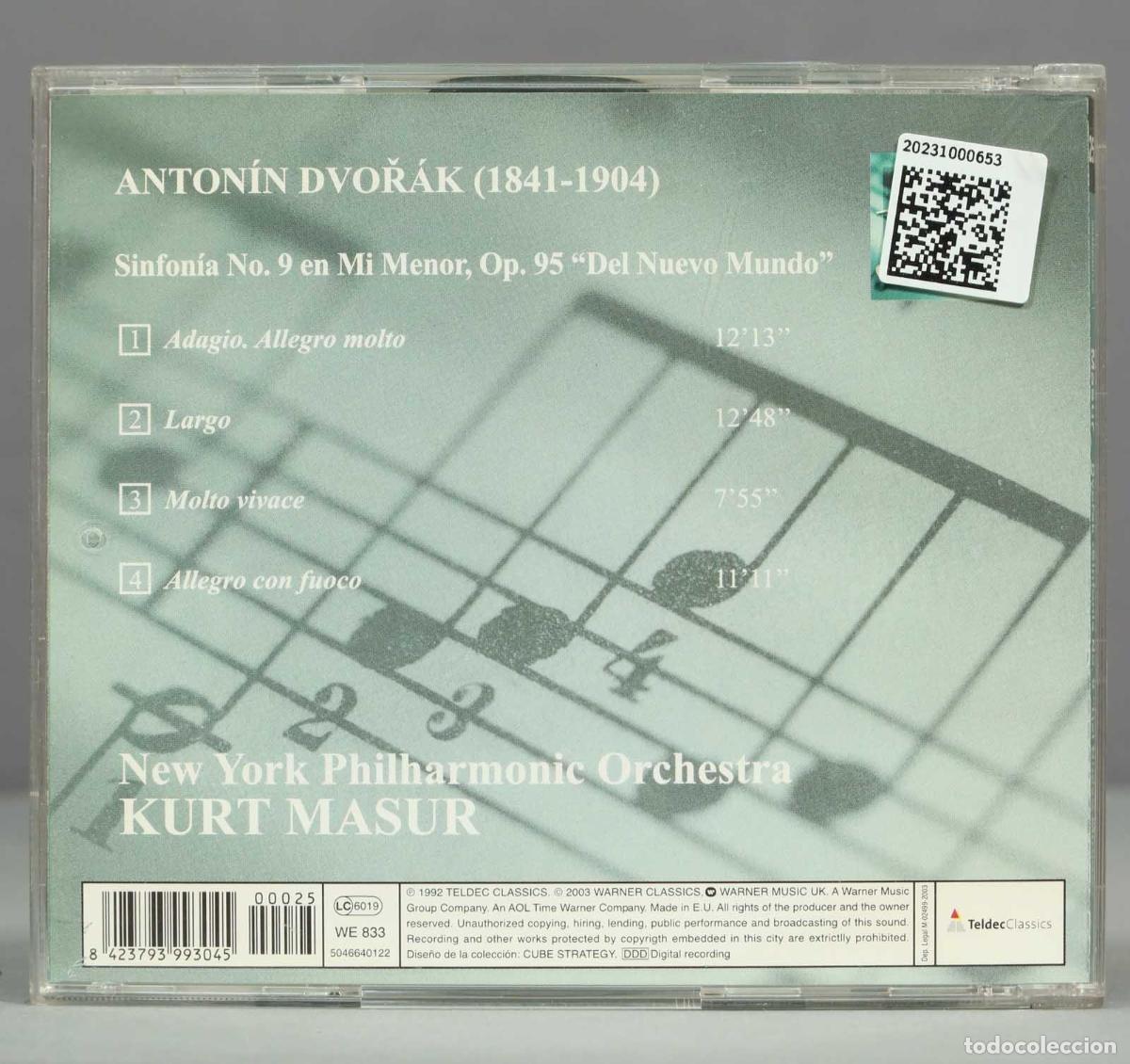 CDs de m&uacute;sica: CD. MASUR. DVORAK. SINFONIA 9 - Foto 2