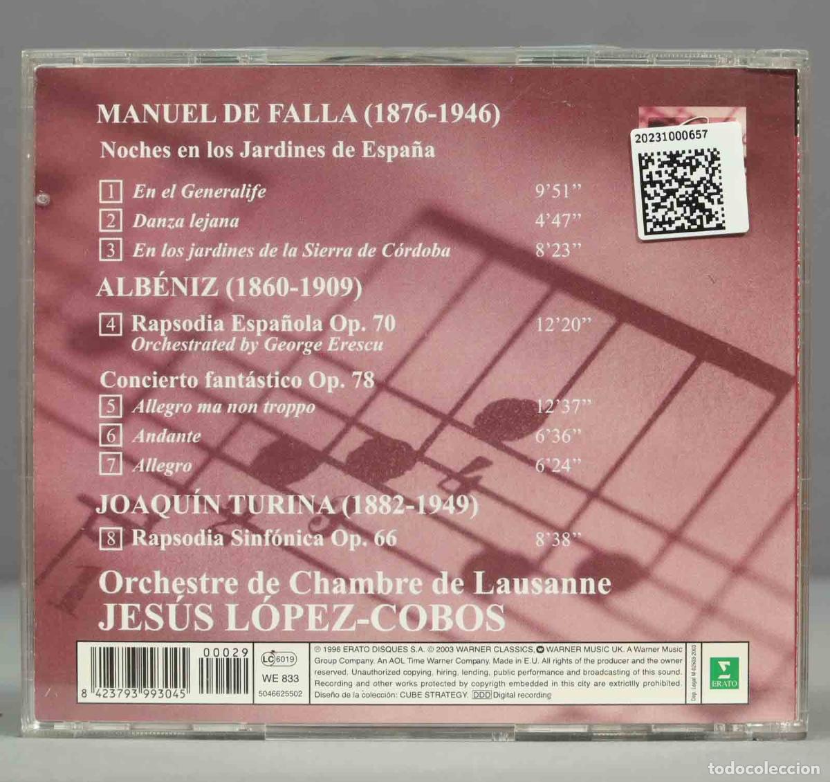CDs de m&uacute;sica: CD. LOPEZ-COBOS. FALLA. ALBENIZ. TURINA - Foto 2