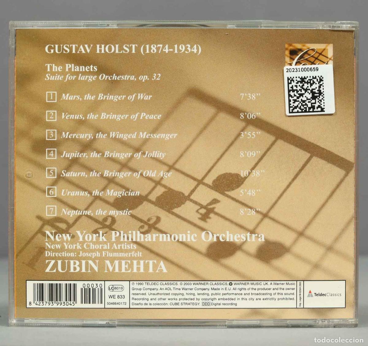 CDs de m&uacute;sica: CD. MEHTA. HOLST. LOS PLANETAS - Foto 2