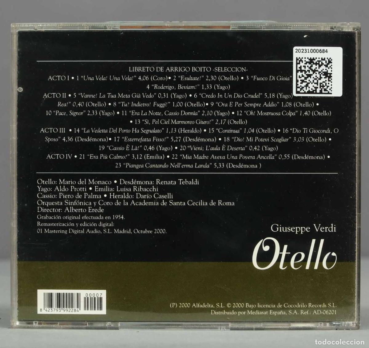 CDs de m&uacute;sica: CD. OTELLO. VERDI. EREDE - Foto 2