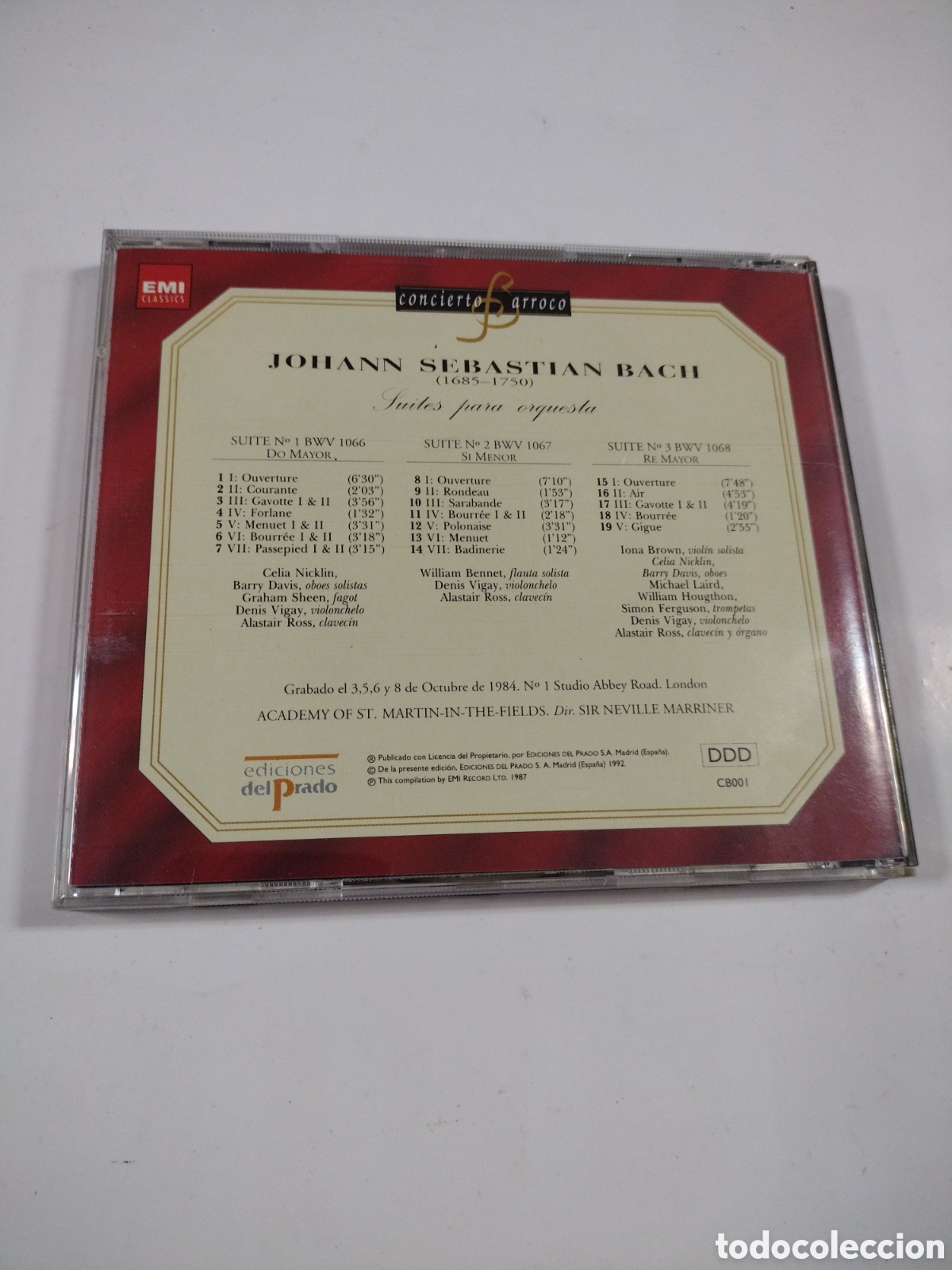 CDs de m&uacute;sica: Concierto barroco. J. S. Bach. CD - Foto 2