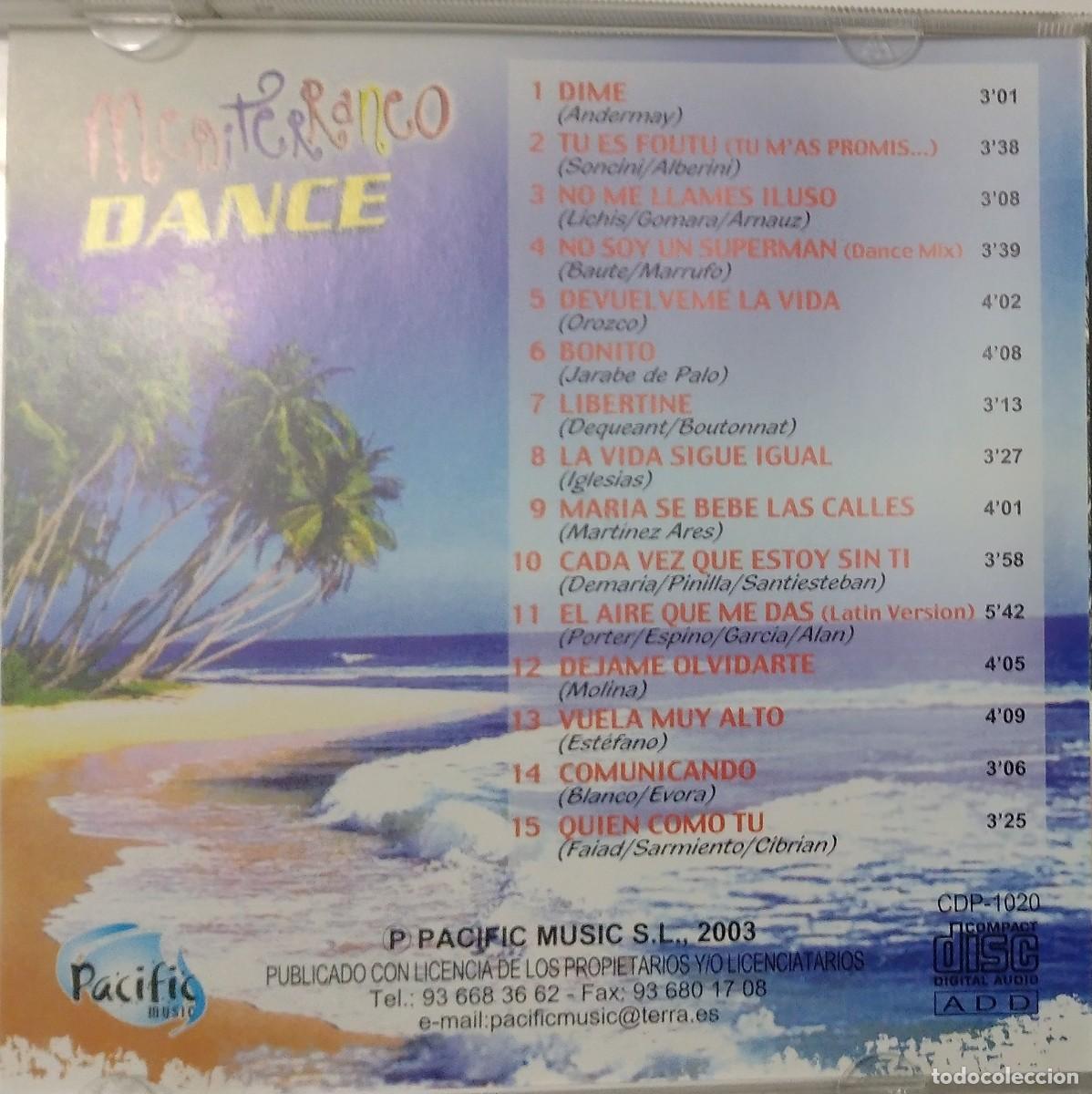 CDs de m&uacute;sica: Mediterr&aacute;neo Dance (2003). Varios. - Foto 4