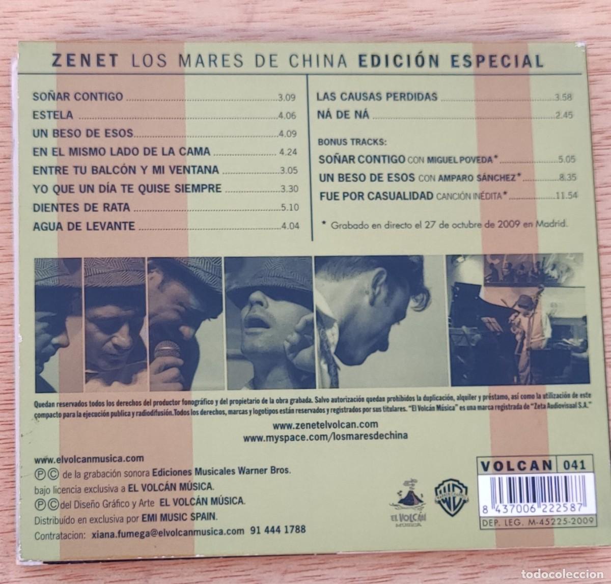 CDs de m&uacute;sica: ZENET - LOS MARES DE CHINA (CD) 2009 - 13 TEMAS - DIGIPAK - Foto 3