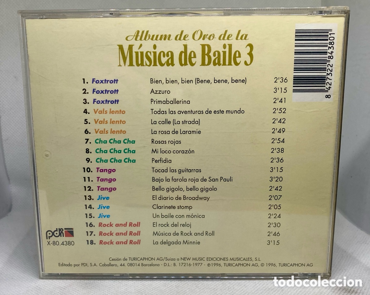 CDs de m&uacute;sica: M&Uacute;SICA DE BAILE 3 COMO NUEVO - Foto 2