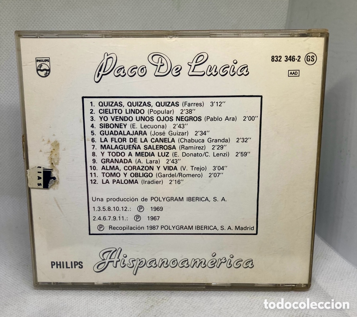 CDs de m&uacute;sica: PACO DE LUC&Iacute;A HISPANOAMERICANA - Foto 2