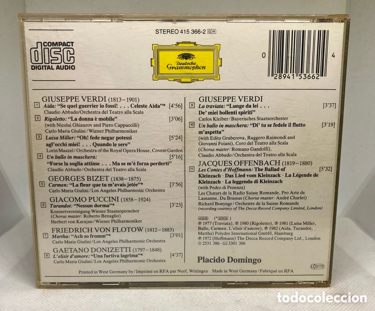 CDs de m&uacute;sica: PL&Aacute;CIDO DOMINGO - Foto 2