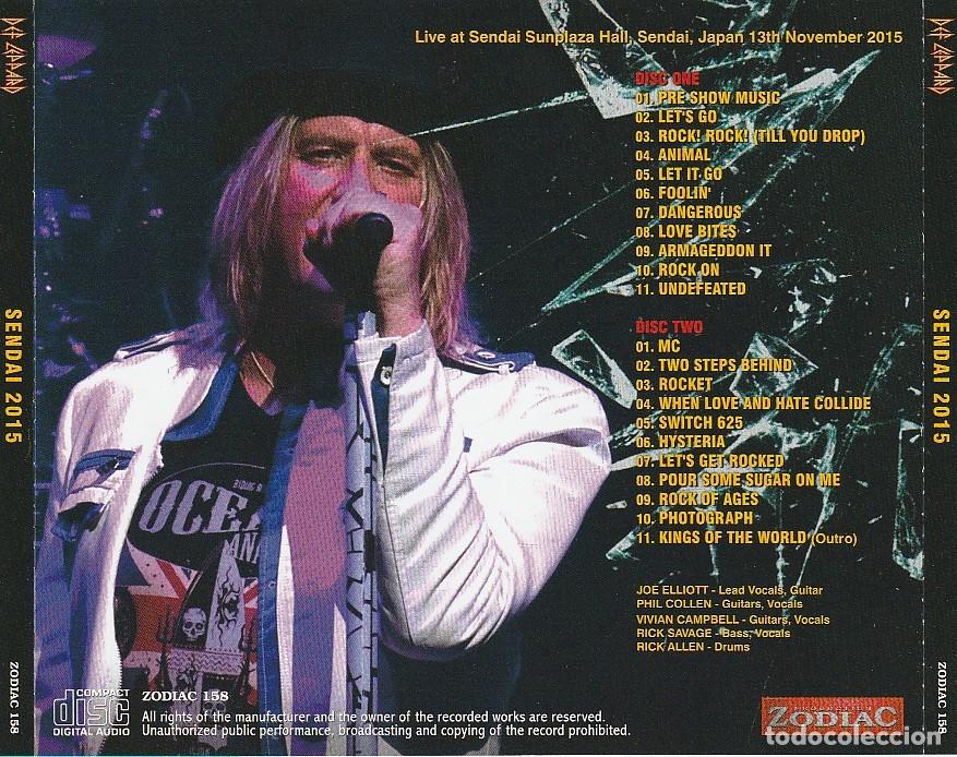 CDs de m&uacute;sica: 2 CDs DEF LEPPARD - Live in Sendai 2015 - Foto 2