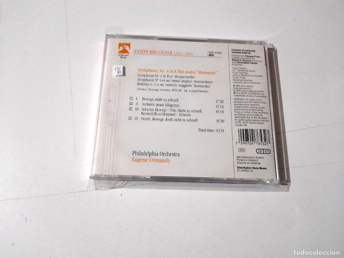 CDs de m&uacute;sica: EUGENE ORMANDY &rdquo;BRUCKNER SYMPHONY No 4 ROMANTIC&rdquo; CD 4 TRACKS COMO NUEVO - Foto 2