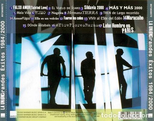 CDs de m&uacute;sica: LA UNI&Oslash;N - GRANDES &Eacute;XITOS 1984 / 2000 CD 2000 - Foto 2