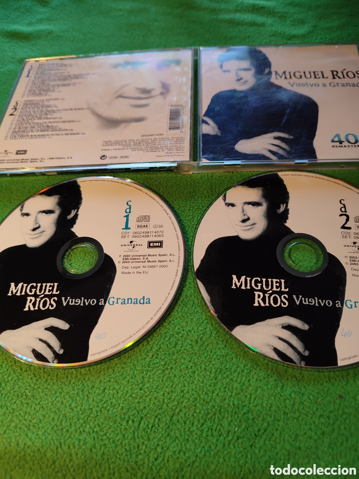 CDs de m&uacute;sica: Miguel R&iacute;os - 40 a&ntilde;os &eacute;xitos 2 CDs - Foto 2