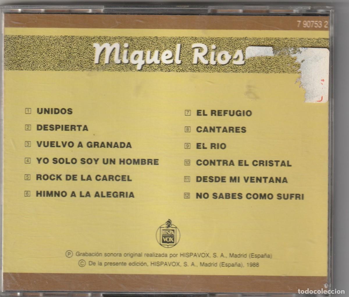 CDs de m&uacute;sica: MIGUEL RIOS - GRANDES EXITOS (CD HISPAVOX 1988) - Foto 2