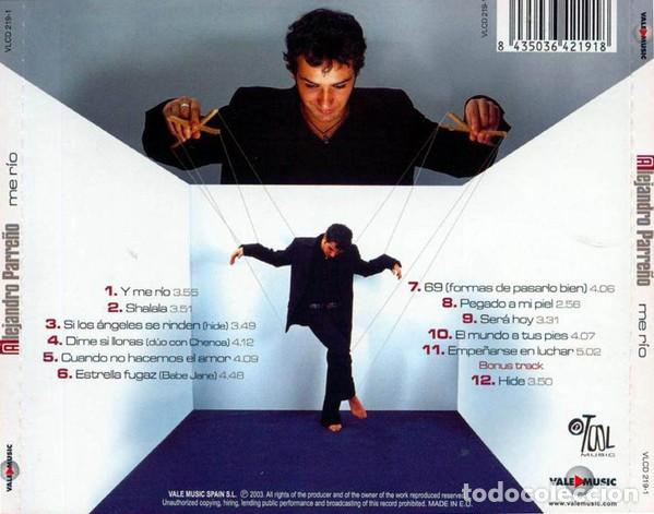 CDs de m&uacute;sica: Alejandro Parre&ntilde;o &ndash; Me R&iacute;o-SPAIN-2003-CD - Foto 2