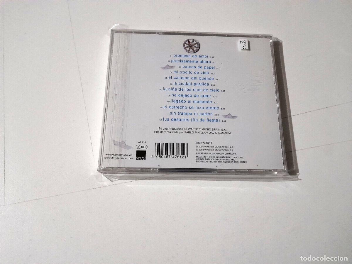 CDs de m&uacute;sica: DAVID DEMARIA &rdquo;BARCOS DE PAPEL&rdquo; CD 12 TRACKS - Foto 2
