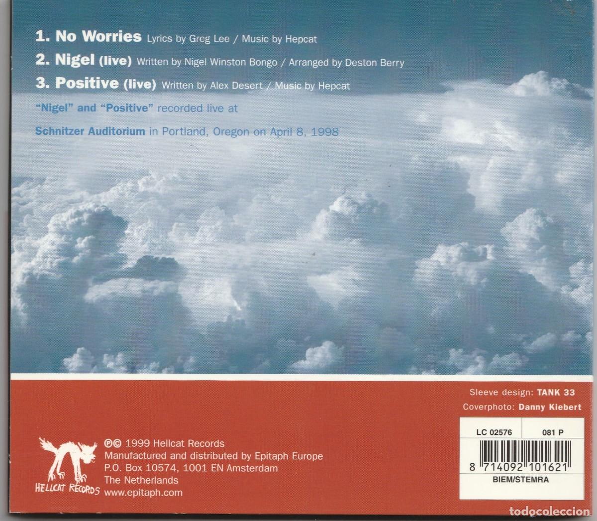 CDs de m&uacute;sica: CD HEPCAT - NO WORRIES - SINGLE - DIGIPACK - Foto 2