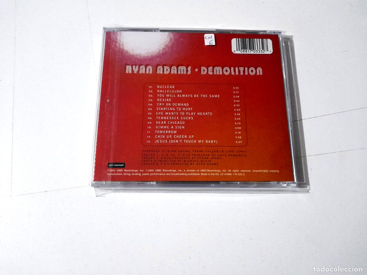 CDs de m&uacute;sica: RYAN ADAMS &rdquo;DEMOLITION&rdquo; CD 13 TRACKS COMO NUEVO - Foto 2