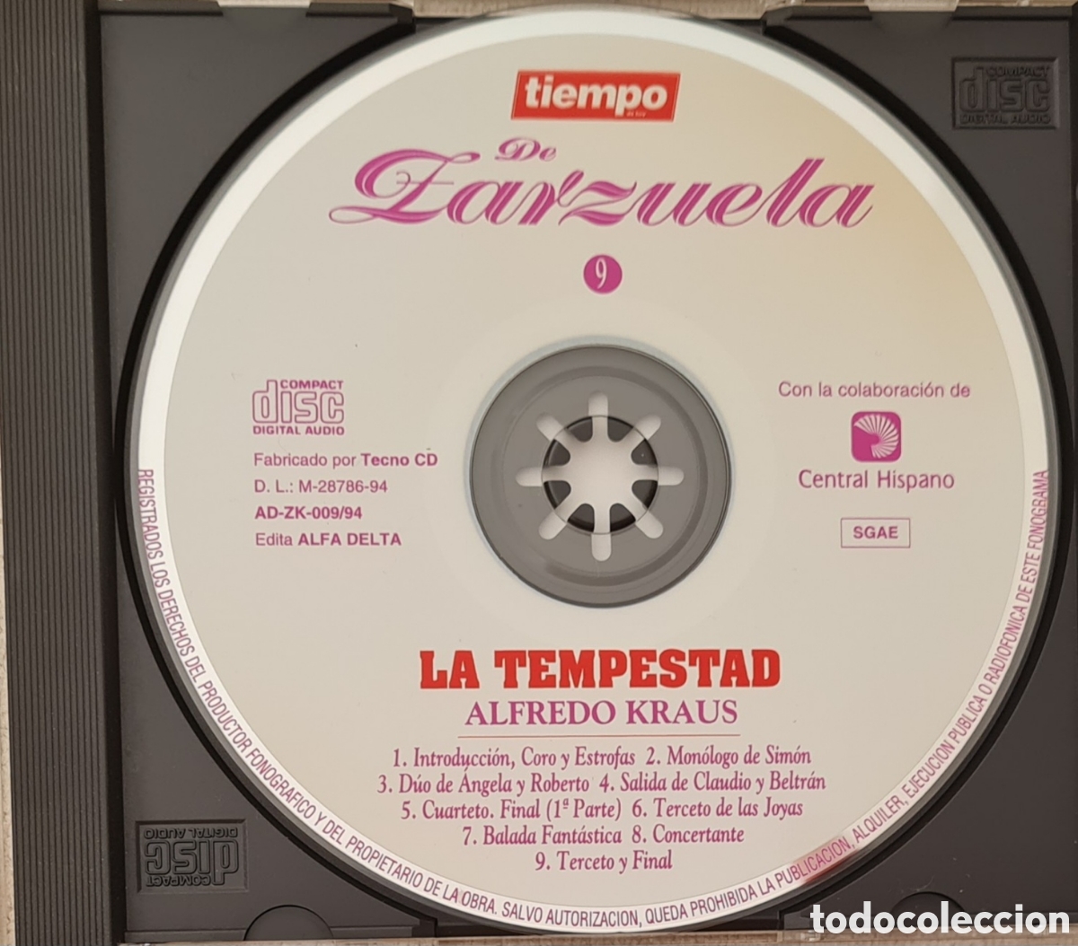 CDs de m&uacute;sica: CD - ALFREDO KRAUS - LA TEMPESTAD - 1994 - Foto 2