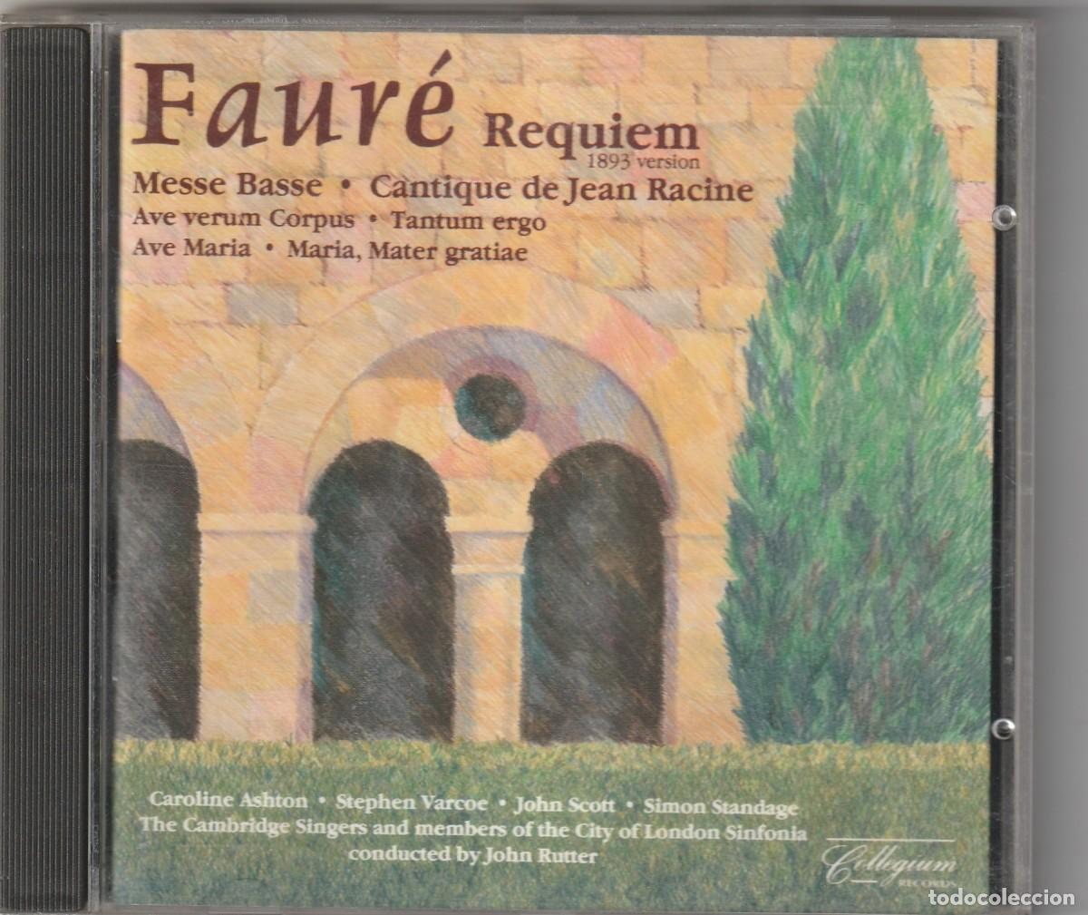 CDs de m&uacute;sica: FAUR&Eacute; - REQUIEM (CD COLLEGIUM 1988) JOHN RUTTER - Foto 1