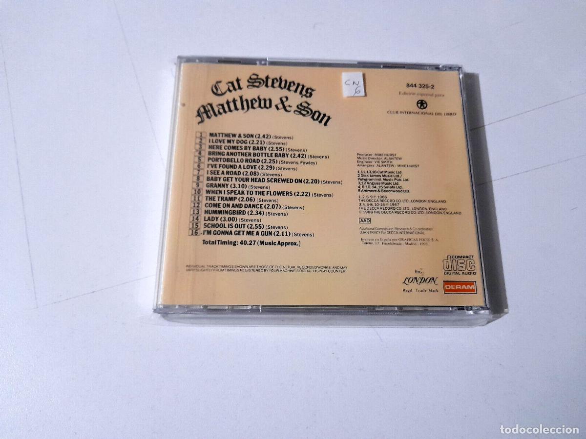 CDs de m&uacute;sica: CAT STEVENS &rdquo;LOS 60 DE LOS 60&rdquo; CD 16 TRACKS COMO NUEVO - Foto 2