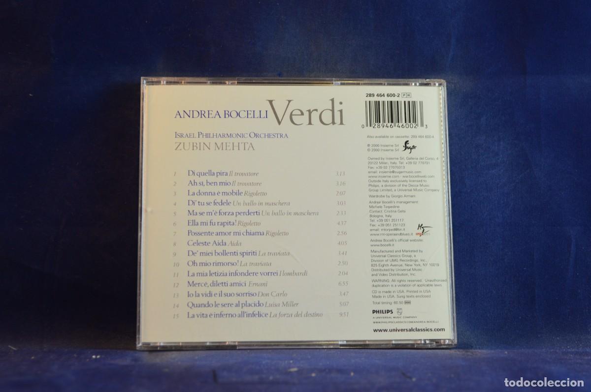 CDs de m&uacute;sica: ANDREA BOCELLI &ndash; VERDI - CD - Foto 2