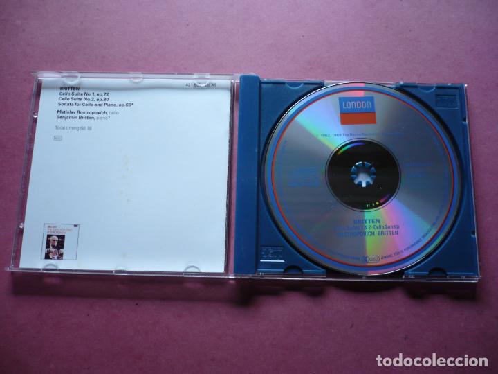 CDs de m&uacute;sica: Benjamin Britten. Cello Suites 1 & 2. Rostropovich. - Foto 3