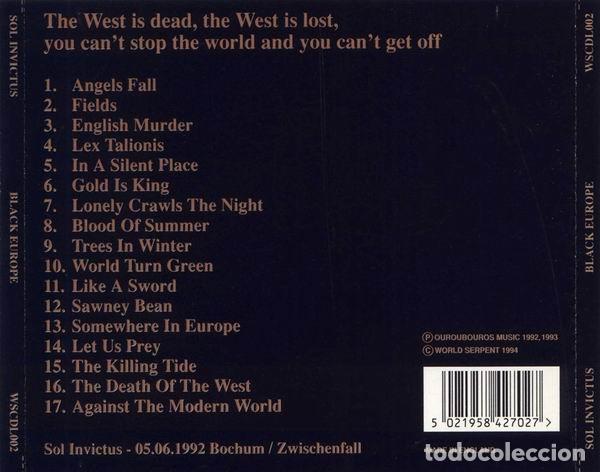 CDs de m&uacute;sica: Sol Invictus &ndash; Black Europe - Foto 2