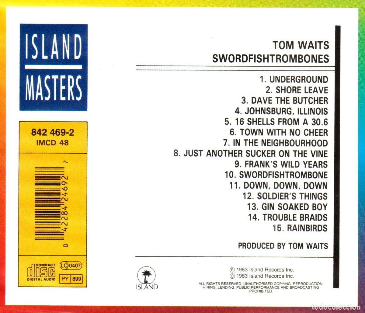 CDs de m&uacute;sica: �H1290 - TOM WAITS. SWORDFISHTROMBONES. CD. - Foto 2