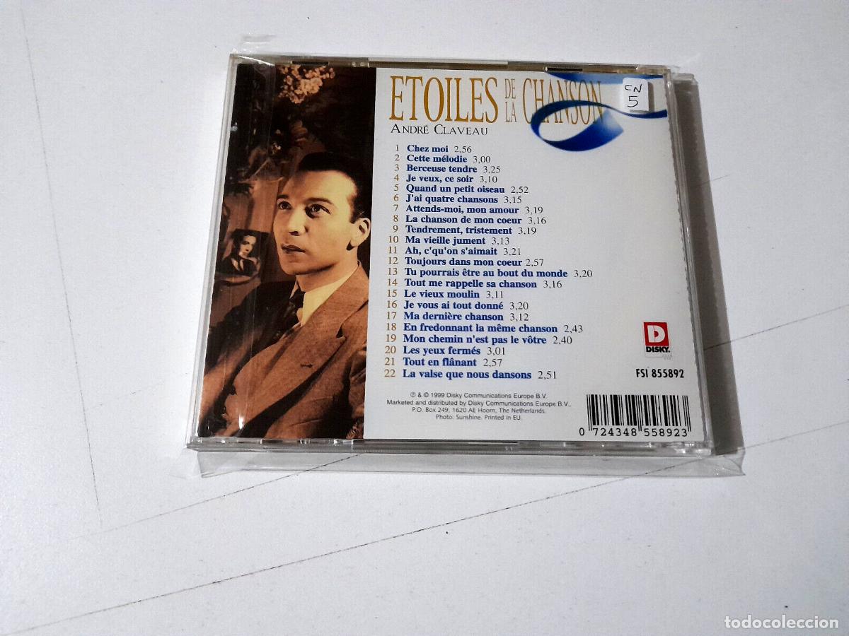 CDs de m&uacute;sica: ANDRE CLAVEAU &rdquo;ETOILES DE LA CHANSON&rdquo; CD 22 TRACKS COMO NUEVO - Foto 2