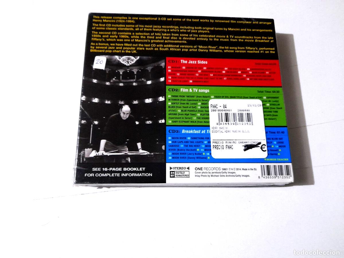 CDs de m&uacute;sica: HENRY MANCINI &rdquo;ESSENTIAL&rdquo; 3CD 60 TRACKS PRECINTADO SEALED CD DIGIPACK - Foto 2