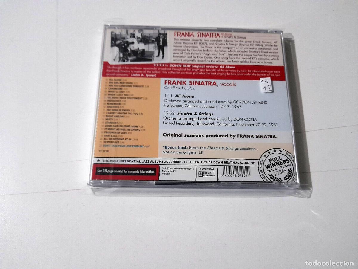 CDs de m&uacute;sica: FRANK SINATRA &rdquo;ALL ALONE +SINATRA & STRINGS&rdquo; CD 22 TRACKS COMO NUEVO - Foto 2