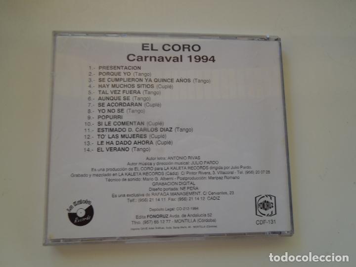 CDs de m&uacute;sica: EL CORO - CARNAVAL 1994- CD - Foto 3
