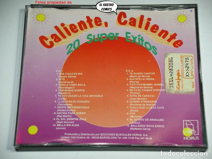 CDs de m&uacute;sica: Caliente Caliente 20 Super &Eacute;xitos, doble, 2 CD, Horus, 1991 - Foto 2