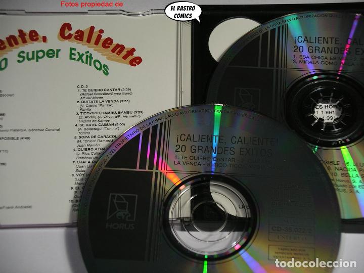 CDs de m&uacute;sica: Caliente Caliente 20 Super &Eacute;xitos, doble, 2 CD, Horus, 1991 - Foto 3