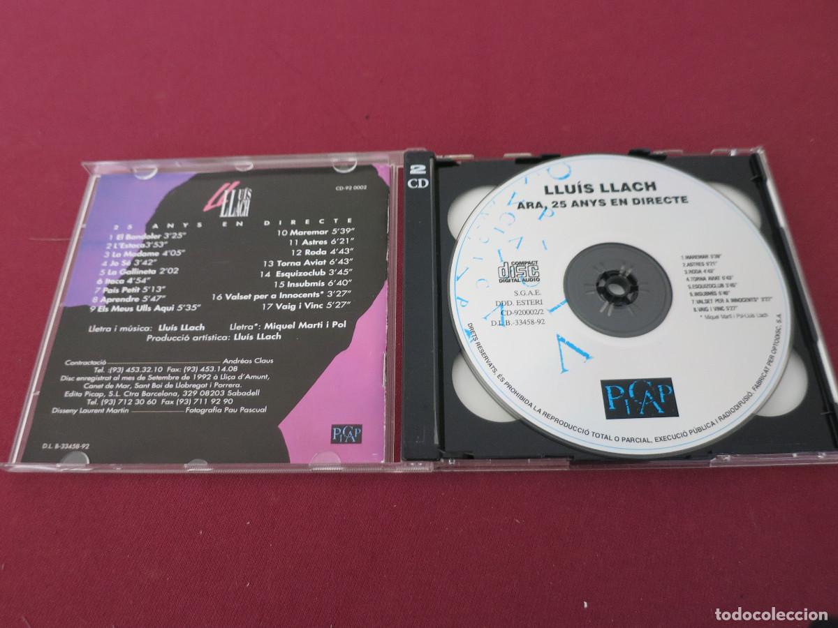 CDs de m&uacute;sica: CD LLUIS LLACH ARA 25 ANYS EN DIRECTE DOBLE CD - Foto 3