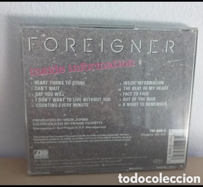 CDs de m&uacute;sica: Foreigner - inside information - Foto 2
