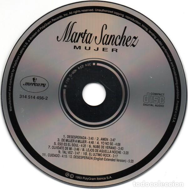 CDs de m&uacute;sica: Marta Sanchez Mujer CD USA 1993 - Foto 3