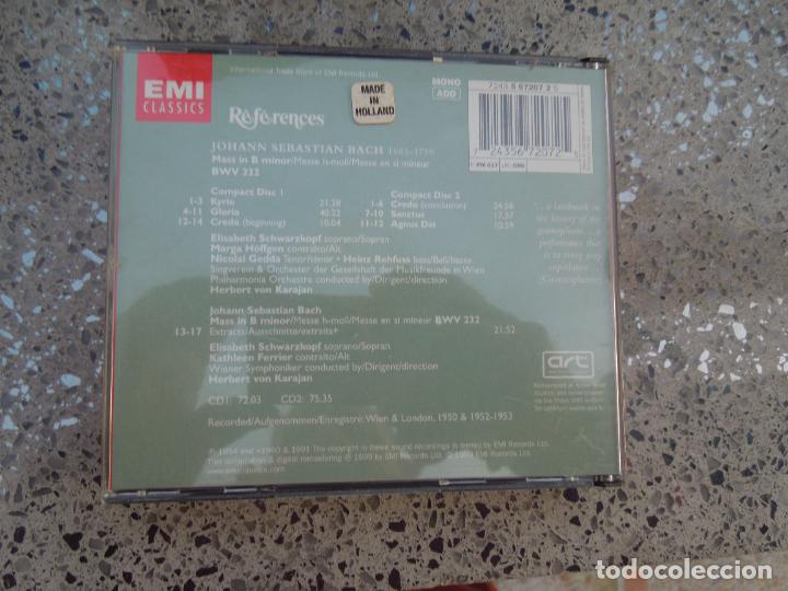 CDs de m&uacute;sica: BACH - REFERENCES - HERBERT VON KARAJAN - 2CD,S +LIBRETO - Foto 4