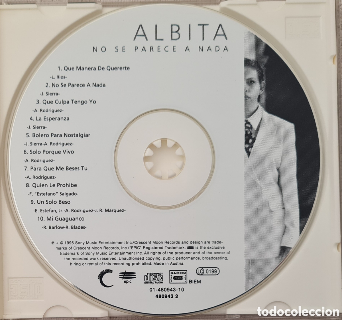 CDs de m&uacute;sica: CD - ALBITA - NO SE PARECE A NADA - 1995 - Foto 3