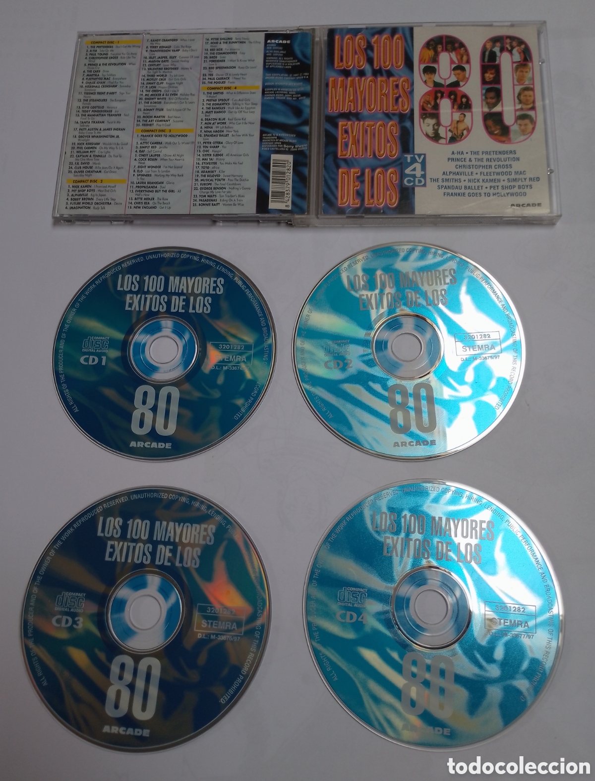 CDs de m&uacute;sica: 4 CD. Los 100 Mayores &eacute;xitos de los 80. - Foto 1