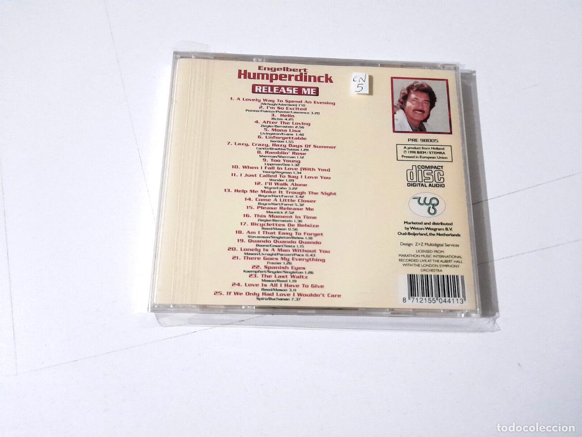 CDs de m&uacute;sica: ENGELBERT HUMPERDINCK &rdquo;RELEASE ME&rdquo; CD 25 TRACKS COMO NUEVO - Foto 2