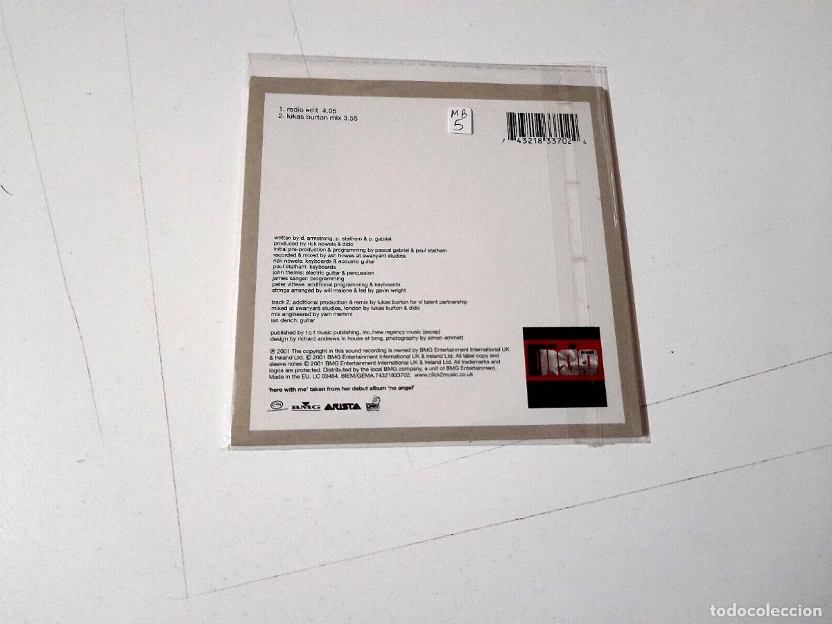CDs de m&uacute;sica: DIDO &rdquo;HERE WITH ME&rdquo; CD SINGLE 2 TRACKS - Foto 2