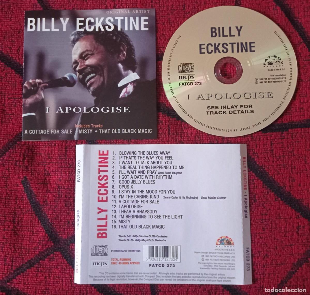 CDs de m&uacute;sica: BILLY ECKSTINE ** I Apologise ** CD ORIGINAL 1995 UK - Foto 1