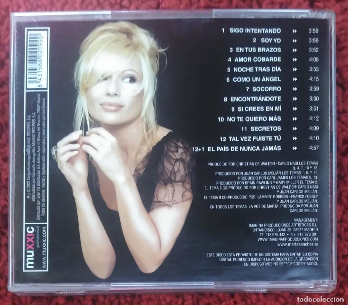 CDs de m&uacute;sica: MARTA SANCHEZ (SOY YO) CD 2002 - Foto 2
